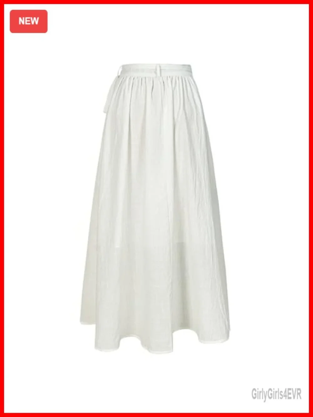 Linen Wrap Maxi Skirt Lace Up Adjustable Waist Pockets